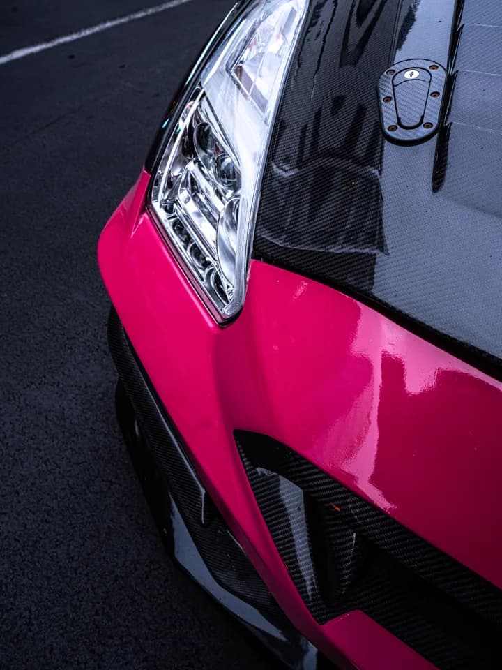 Pink GT-R front close-up — GTR TOKYO Instagram photo